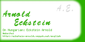 arnold eckstein business card